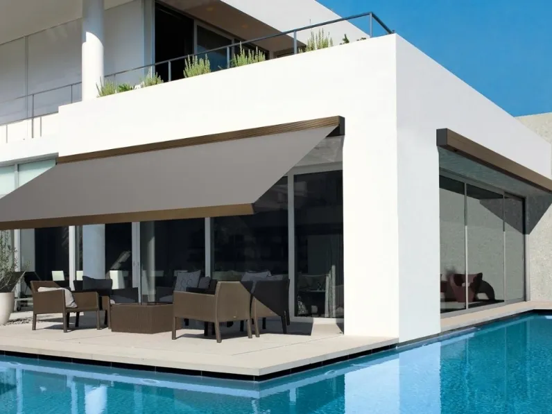 Tenda da sole a bracci con grondaia Segno di Gibus