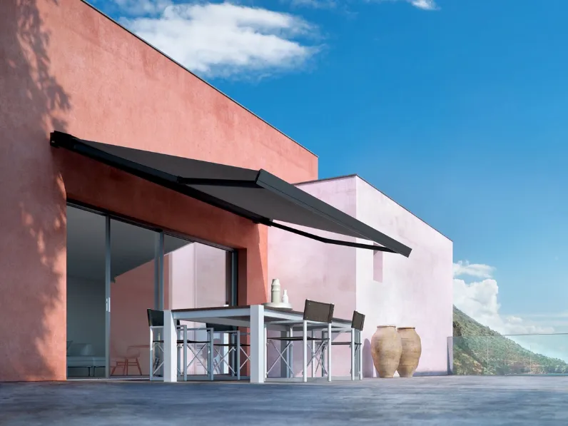 Tenda da sole estensibile con box di protezione in alluminio T-Code di Pratic