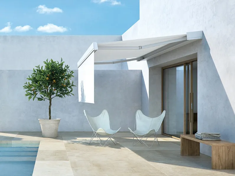 Tenda da sole estensibile con box di protezione in alluminio T-Hyde di Pratic